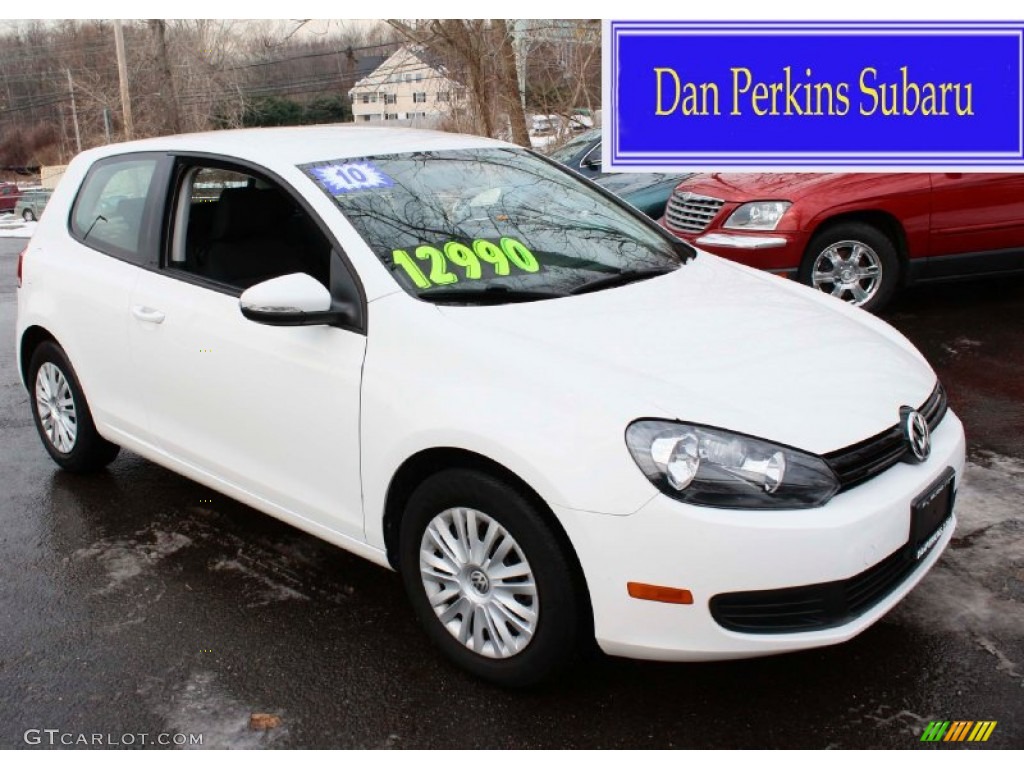 Candy White Volkswagen Golf
