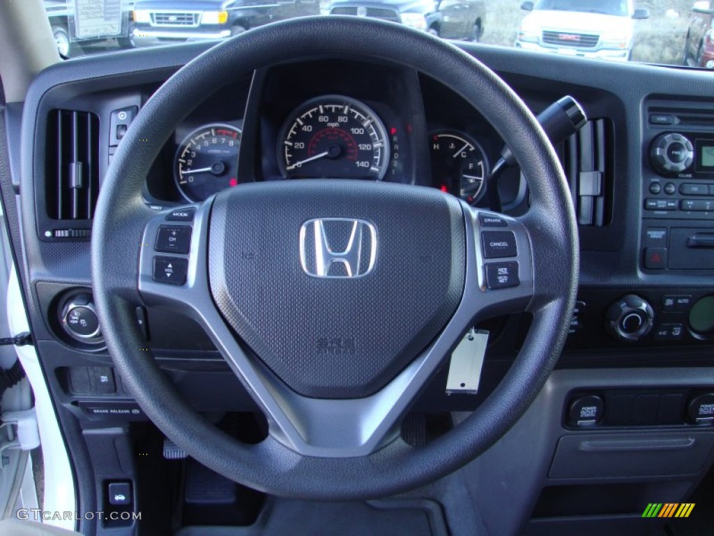 2009 Honda Ridgeline RTS Gray Steering Wheel Photo #90173905