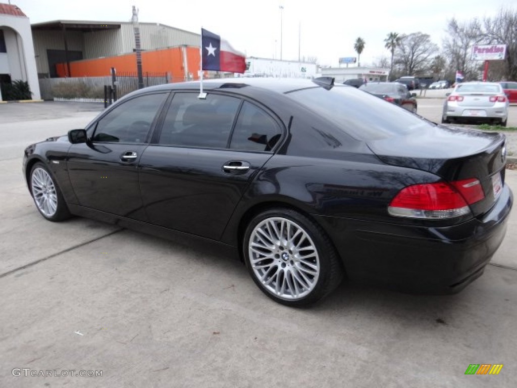 2008 7 Series 750Li Sedan - Azurite Black Metallic / Black photo #3