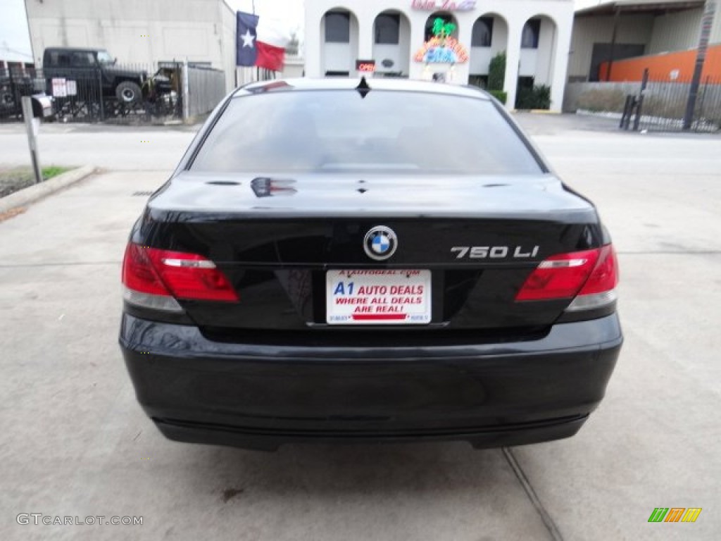 2008 7 Series 750Li Sedan - Azurite Black Metallic / Black photo #4