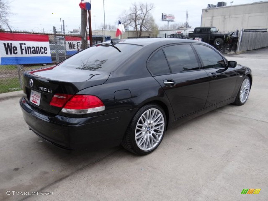 2008 7 Series 750Li Sedan - Azurite Black Metallic / Black photo #5