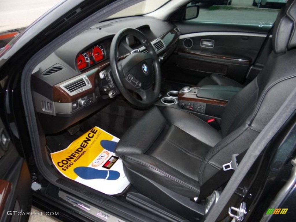 2008 7 Series 750Li Sedan - Azurite Black Metallic / Black photo #11