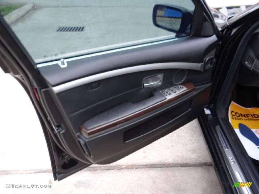 2008 7 Series 750Li Sedan - Azurite Black Metallic / Black photo #12