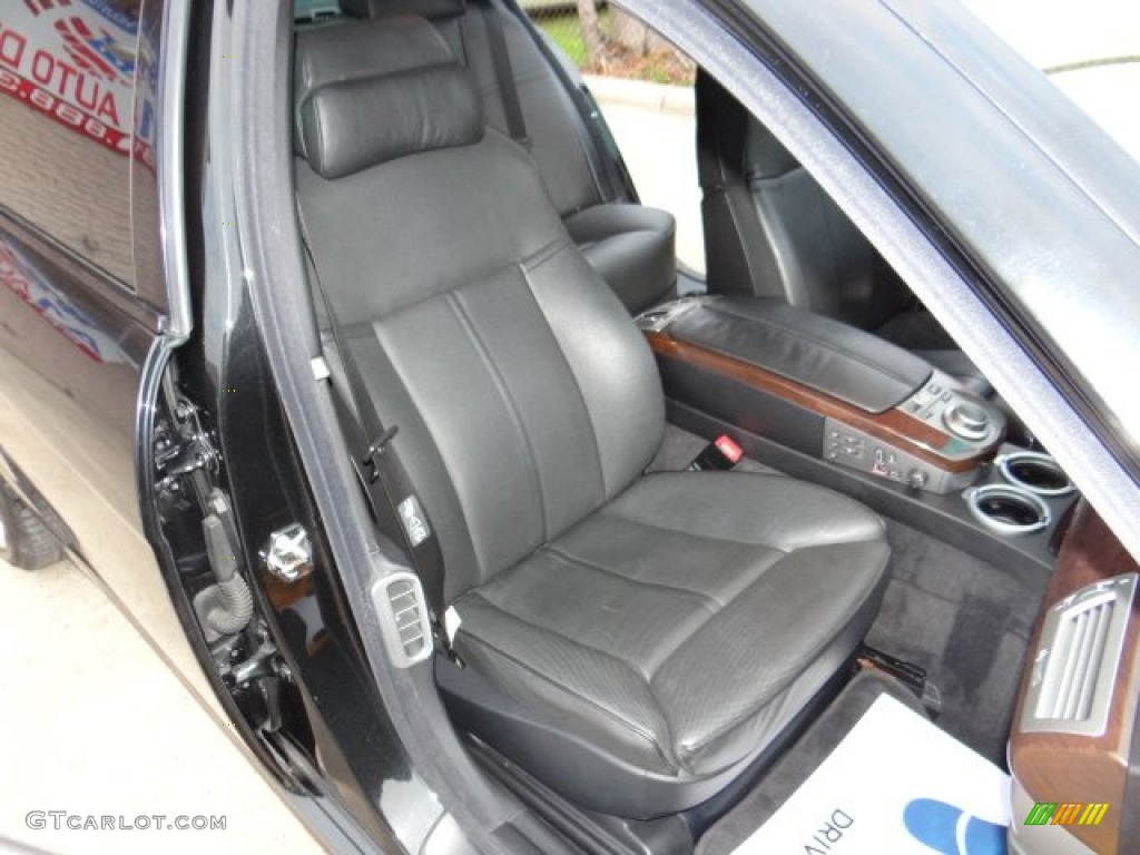 2008 7 Series 750Li Sedan - Azurite Black Metallic / Black photo #17