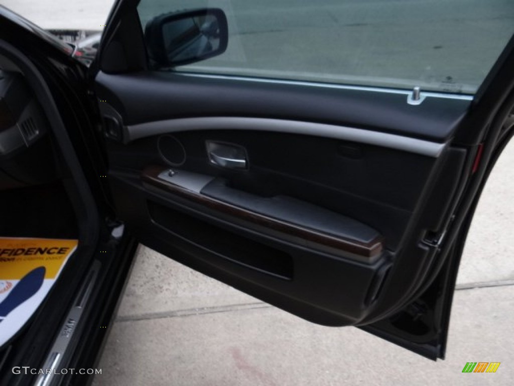 2008 7 Series 750Li Sedan - Azurite Black Metallic / Black photo #19