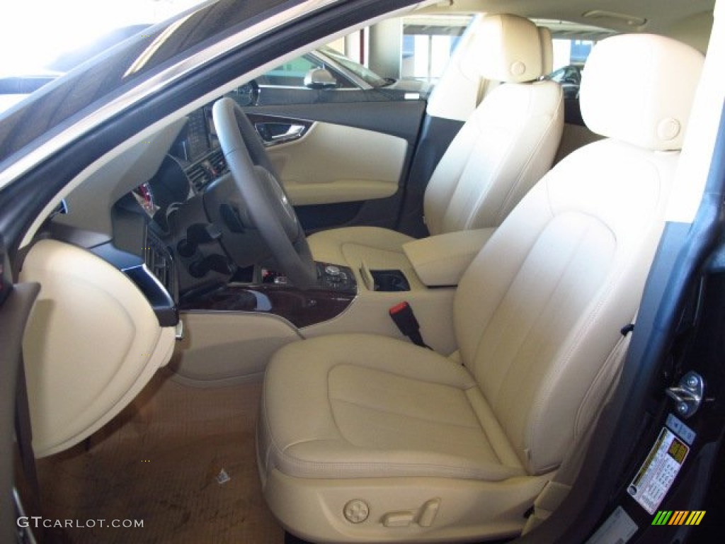 Velvet Beige Interior 2014 Audi A7 3.0T quattro Premium Plus Photo #90174952