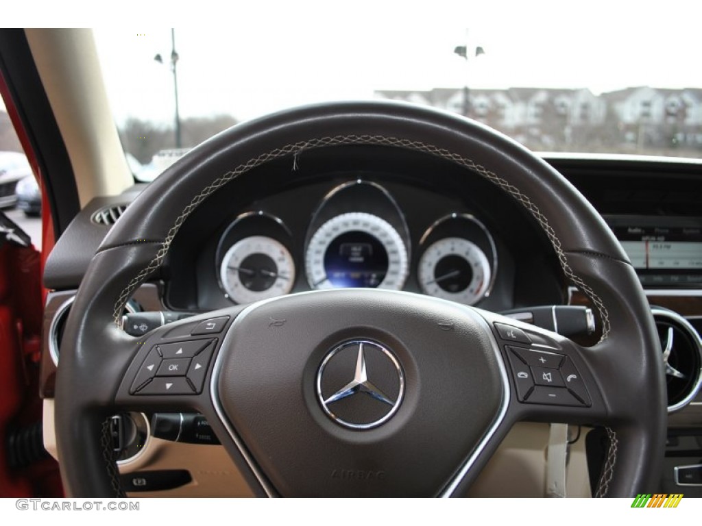 2013 Mercedes-Benz GLK 350 4Matic Almond/Mocha Steering Wheel Photo #90175999