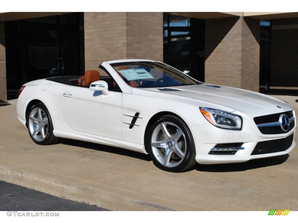 Diamond White Metallic 2014 Mercedes-Benz SL 550 Roadster Exterior Photo #90177388