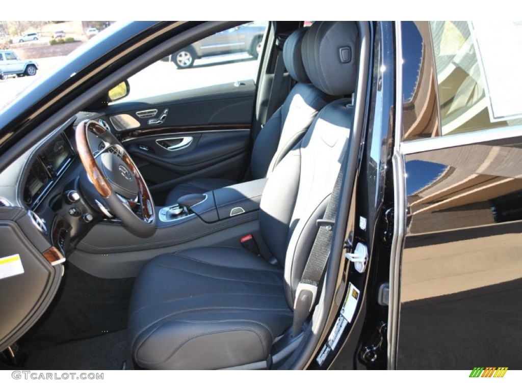 Black Interior 2014 Mercedes-Benz S 550 4MATIC Sedan Photo #90177544