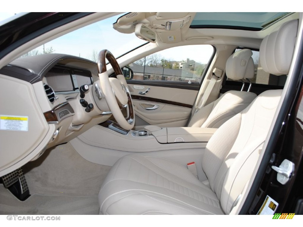 Silk Beige/Espresso Brown Interior 2014 Mercedes-Benz S 550 Sedan Photo #90177871