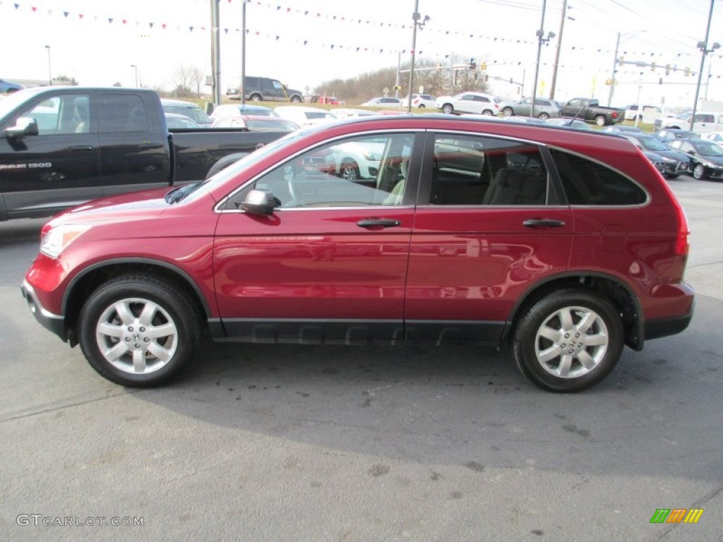 2009 CR-V EX 4WD - Tango Red Pearl / Gray photo #4
