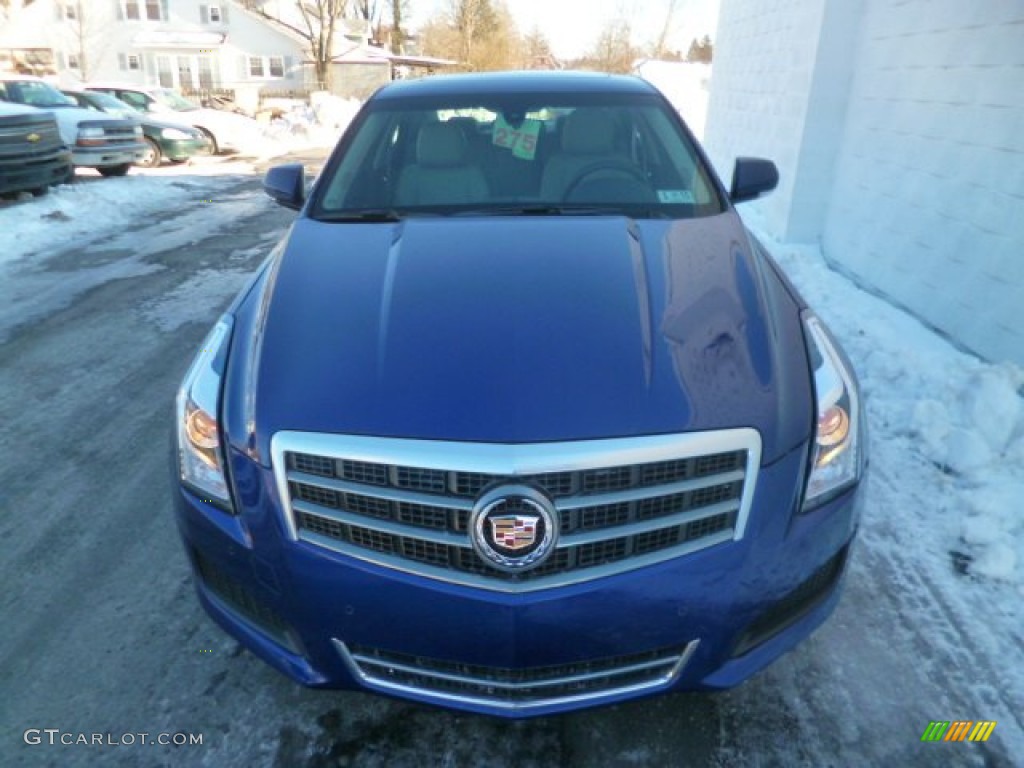 2014 ATS 3.6L AWD - Opulent Blue Metallic / Light Platinum/Brownstone photo #2