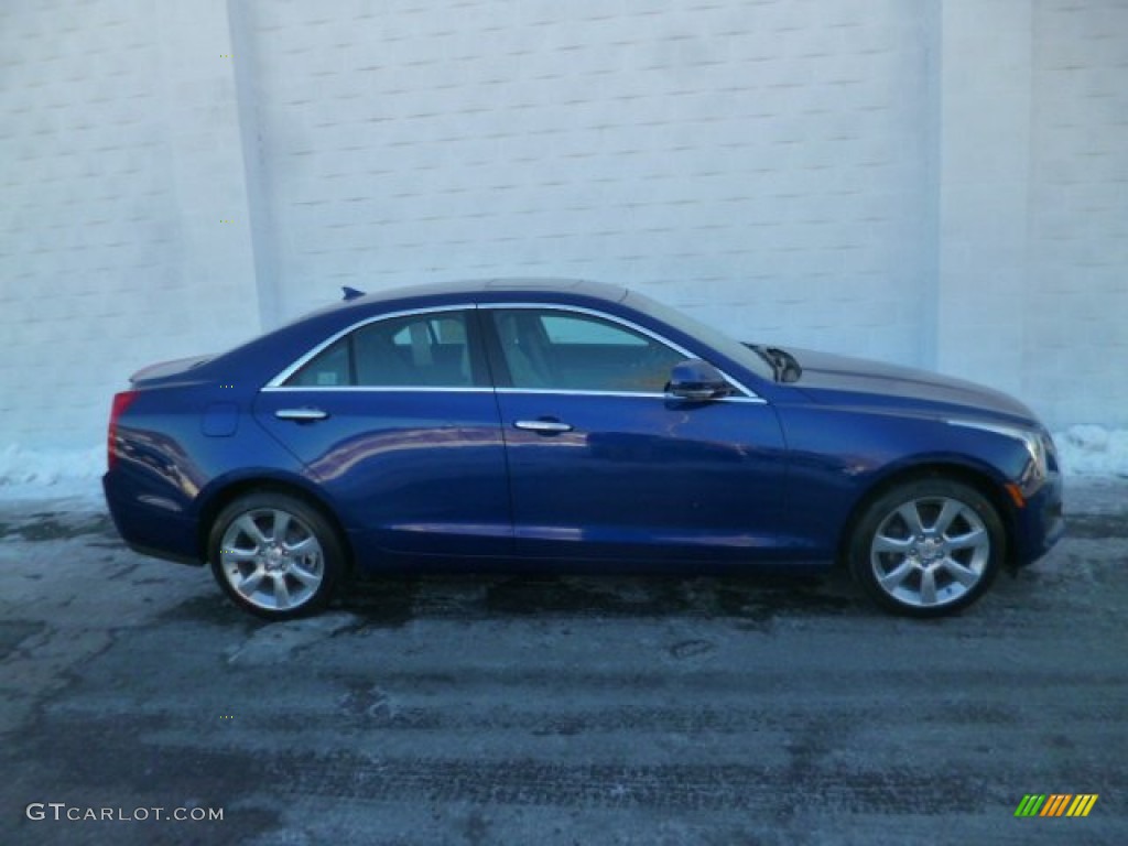 2014 ATS 3.6L AWD - Opulent Blue Metallic / Light Platinum/Brownstone photo #7