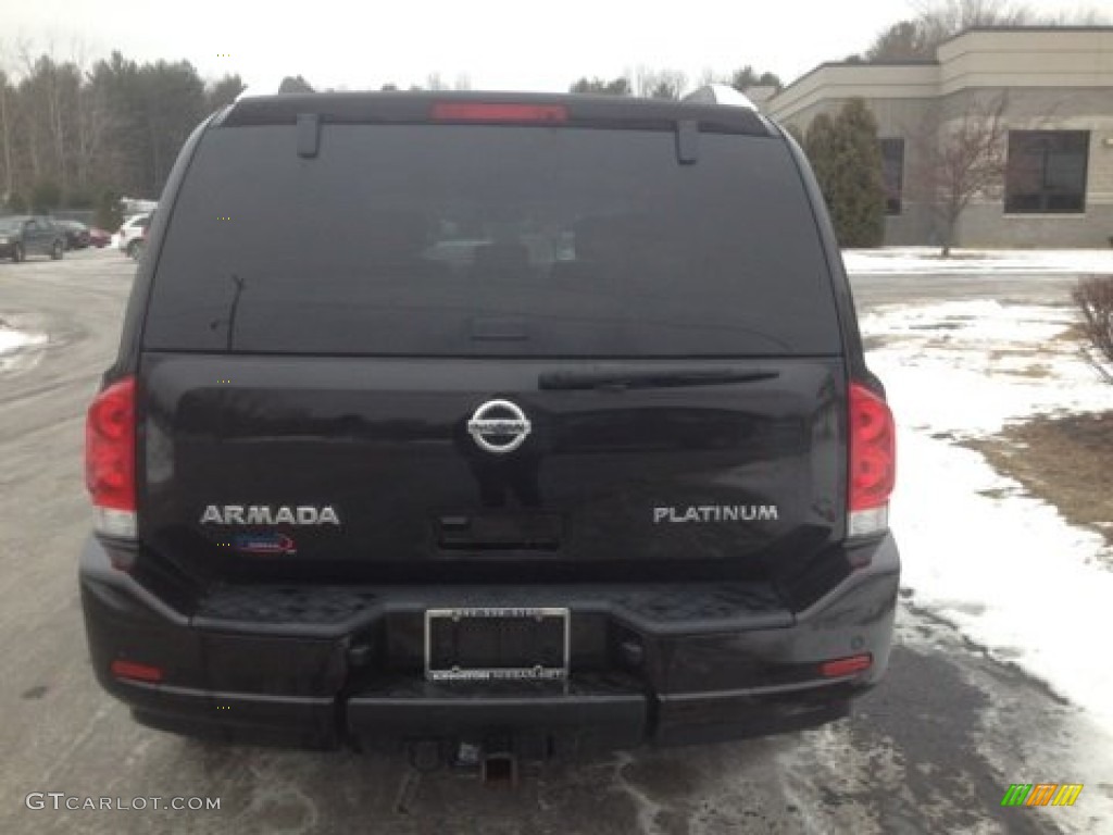 2012 Armada Platinum 4WD - Galaxy Black / Almond photo #3