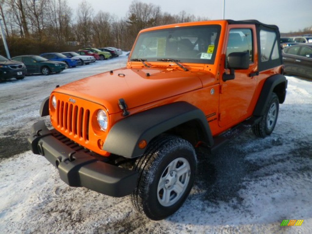 2012 Wrangler Sport 4x4 - Crush Orange / Black photo #3