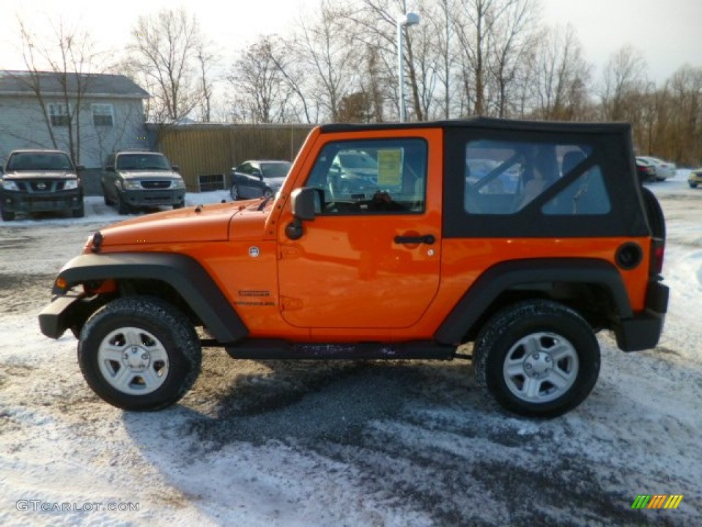 2012 Wrangler Sport 4x4 - Crush Orange / Black photo #8