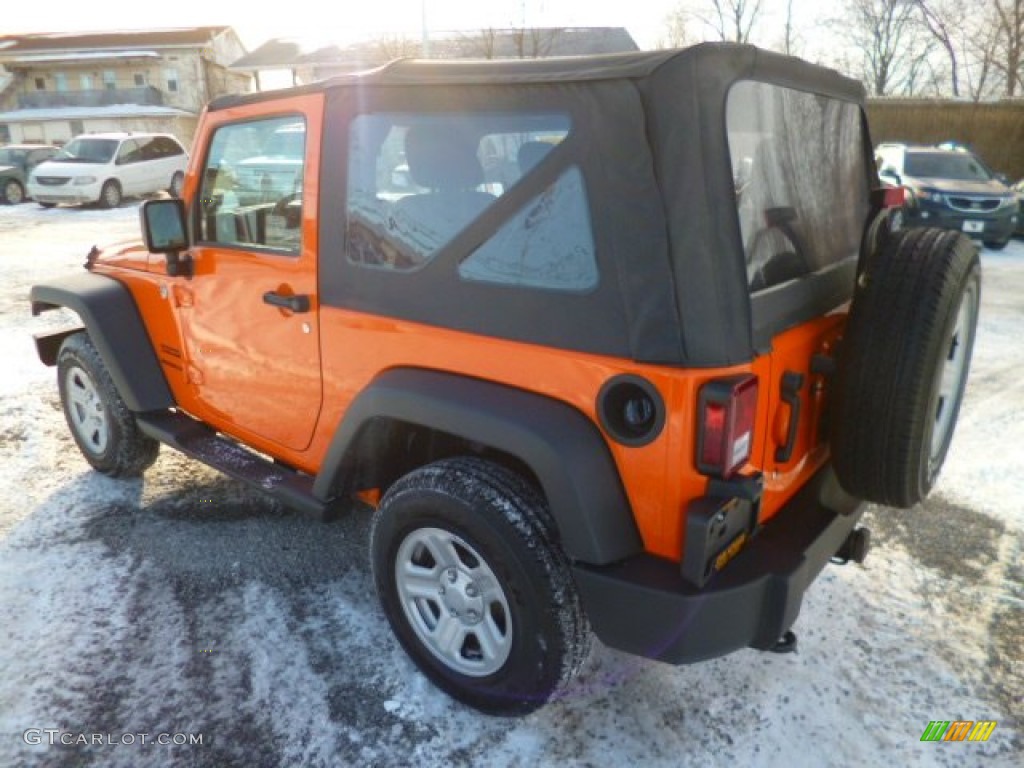 2012 Wrangler Sport 4x4 - Crush Orange / Black photo #9