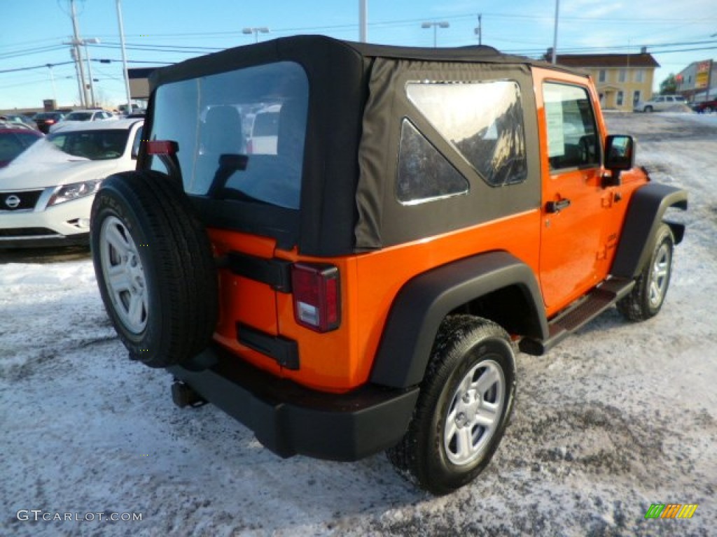 2012 Wrangler Sport 4x4 - Crush Orange / Black photo #11