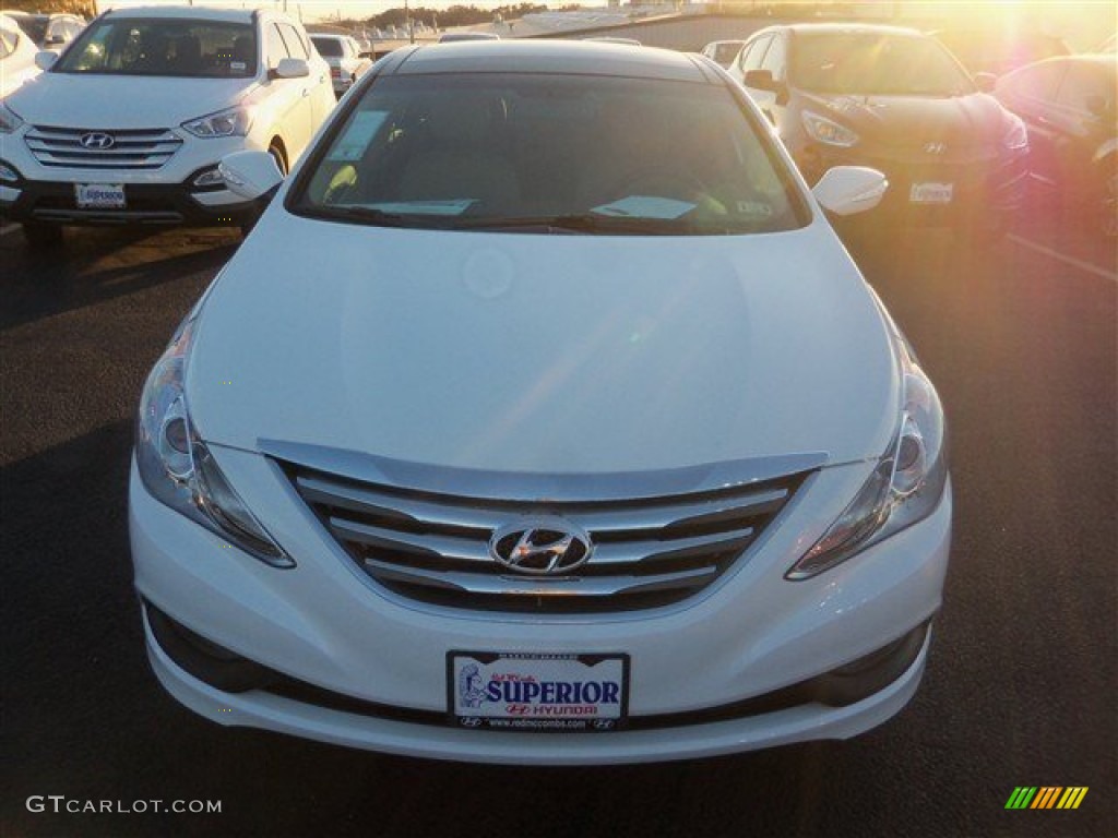2014 Sonata Limited - Pearl White / Camel photo #2