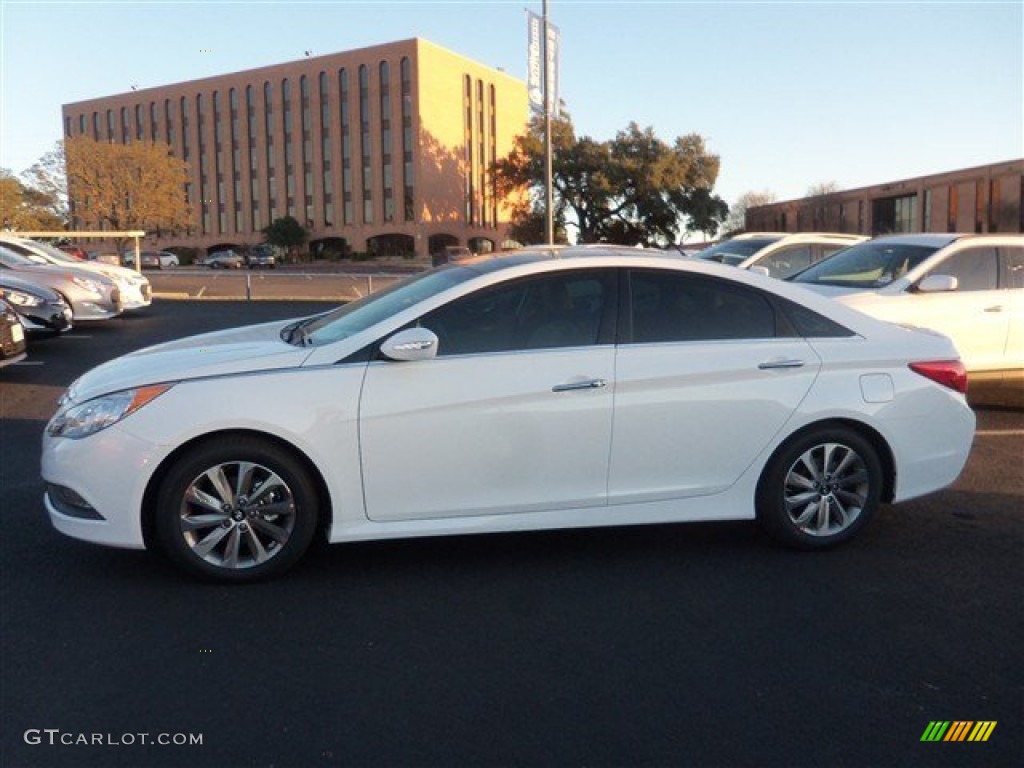 2014 Sonata Limited - Pearl White / Camel photo #3