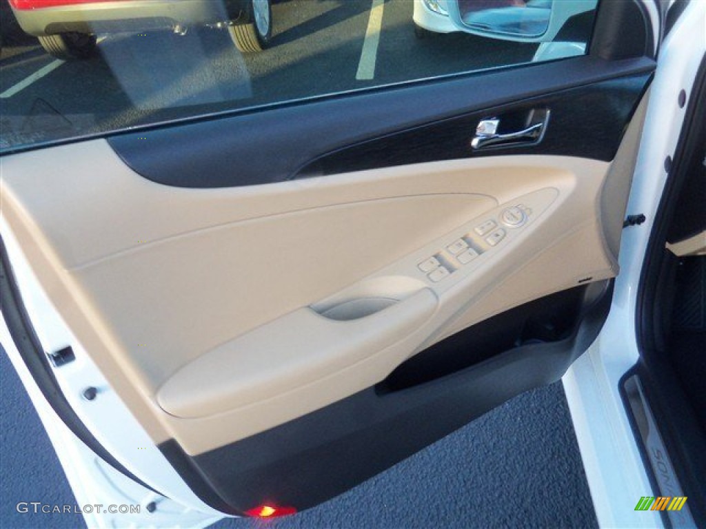 2014 Sonata Limited - Pearl White / Camel photo #5