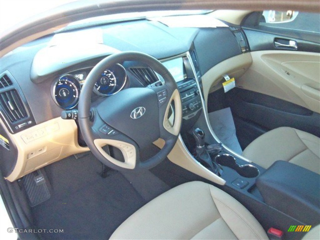2014 Sonata Limited - Pearl White / Camel photo #6