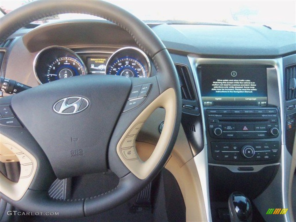 2014 Sonata Limited - Pearl White / Camel photo #7