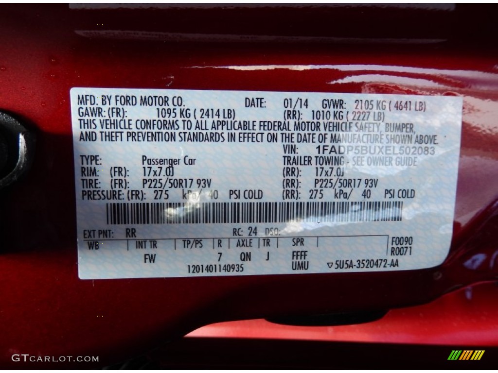 2014 C-Max Color Code RR for Ruby Red Photo #90188685
