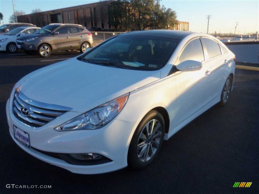 Pearl White Hyundai Sonata