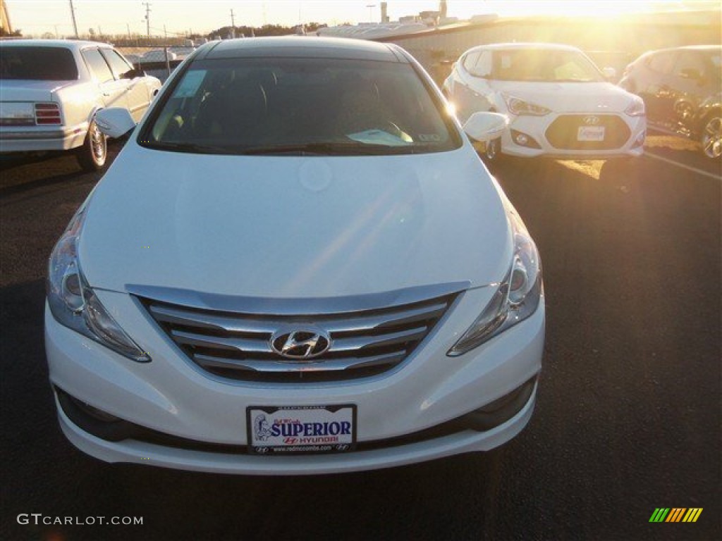 2014 Sonata Limited - Pearl White / Gray photo #2