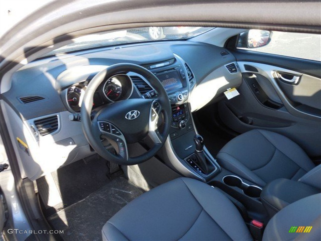 Gray Interior 2014 Hyundai Elantra Limited Sedan Photo #90189428