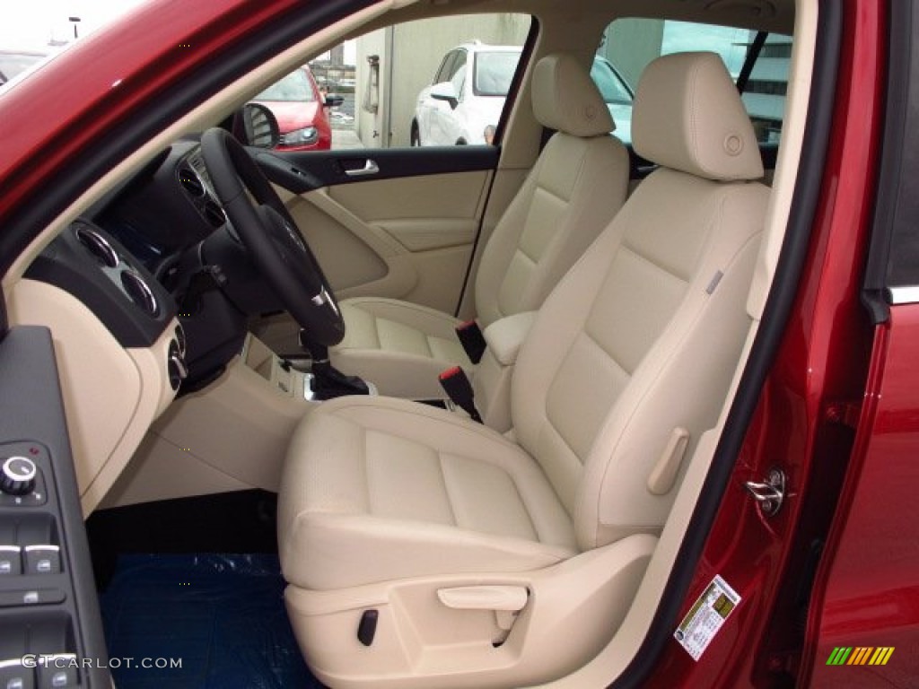 Beige Interior 2014 Volkswagen Tiguan SEL Photo #90189611