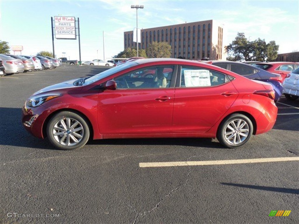 2014 Elantra SE Sedan - Red / Beige photo #3
