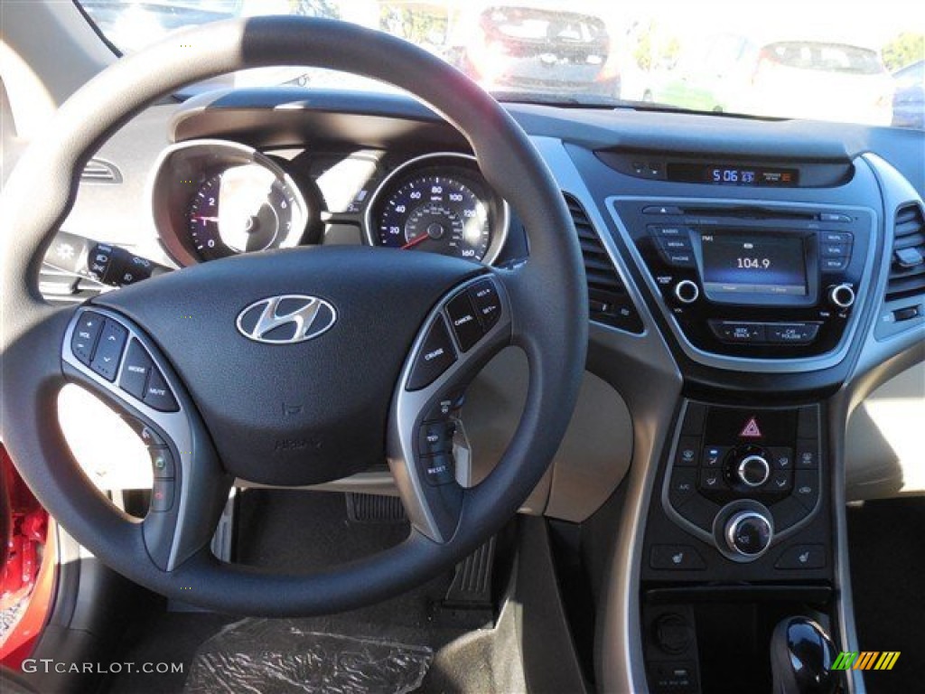 2014 Elantra SE Sedan - Red / Beige photo #7