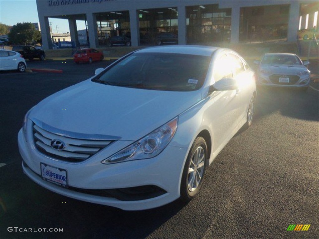 Pearl White Hyundai Sonata