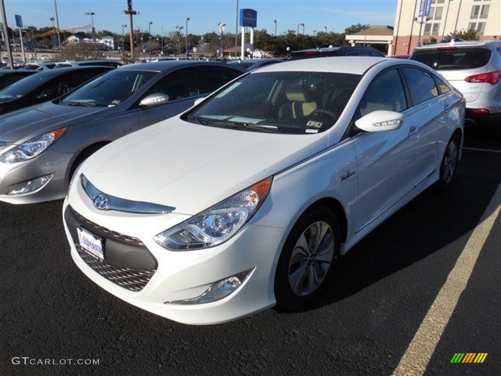 2013 Sonata Hybrid Limited - Porcelain White Pearl / Camel photo #1