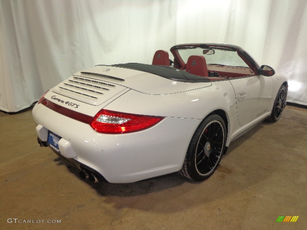 2012 911 Carrera 4 GTS Cabriolet - Carrara White / Carrera Red Natural Leather photo #7