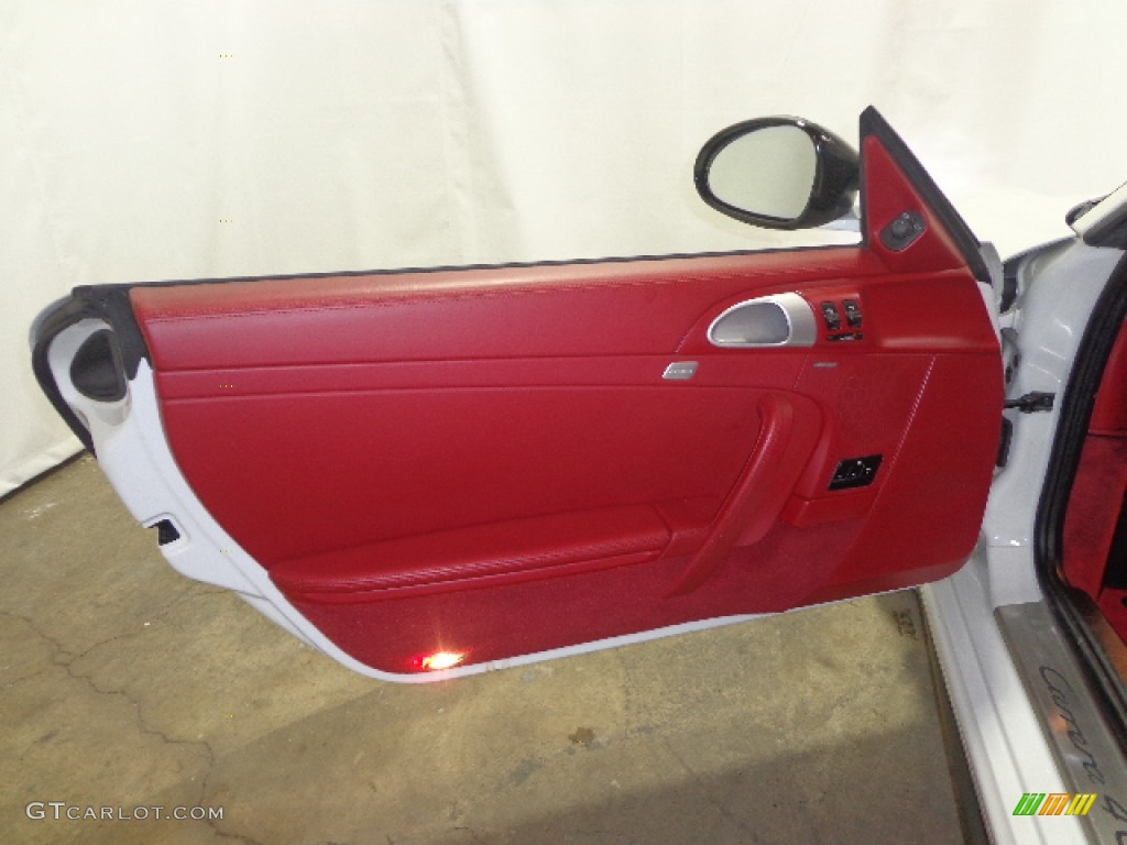 2012 Porsche 911 Carrera 4 GTS Cabriolet Carrera Red Natural Leather Door Panel Photo #90192821