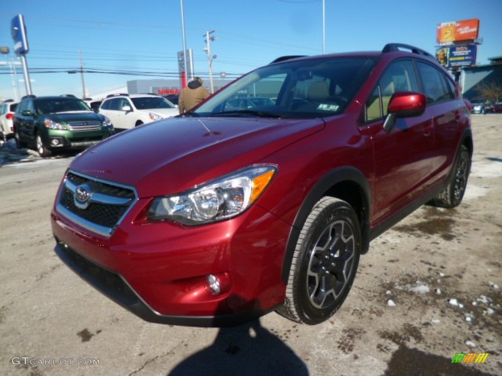 2014 XV Crosstrek 2.0i Premium - Venetian Red Pearl / Ivory photo #3