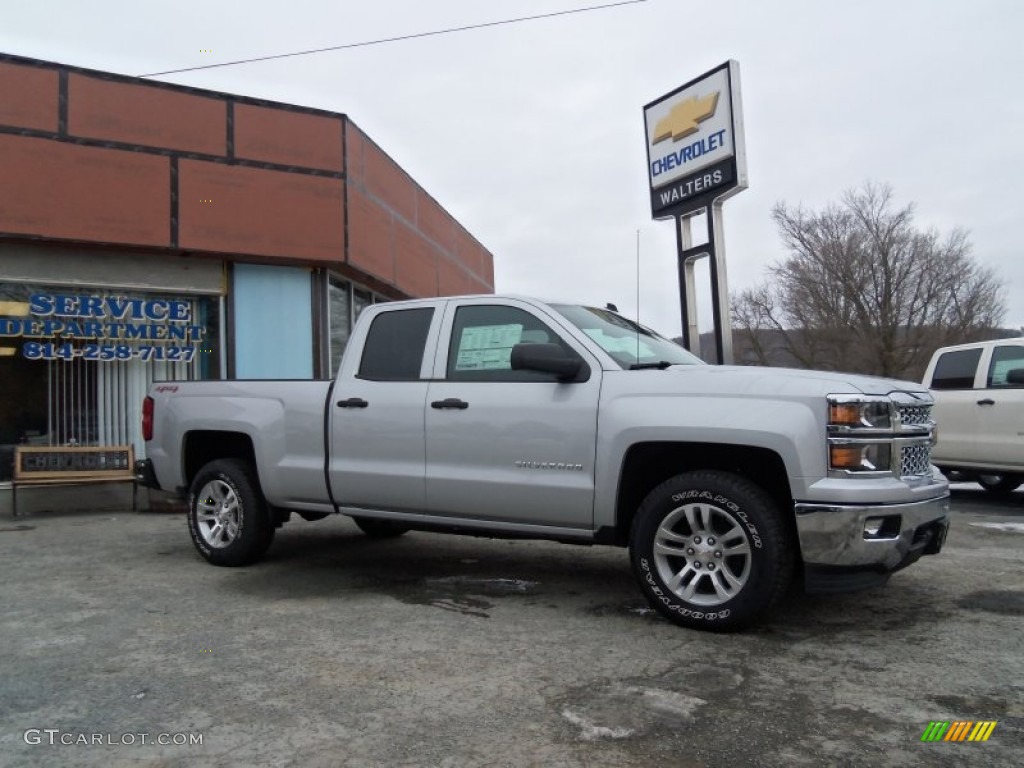 2014 Silverado 1500 LT Double Cab 4x4 - Silver Ice Metallic / Jet Black photo #1