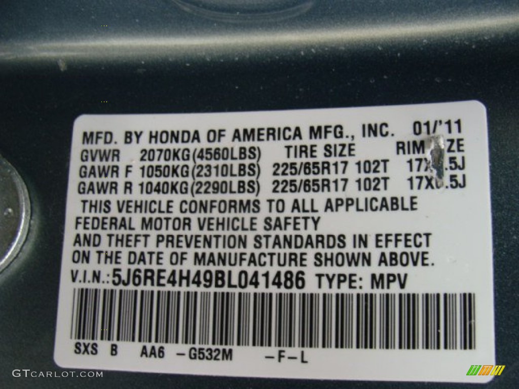 2011 CR-V SE 4WD - Opal Sage Metallic / Ivory photo #16