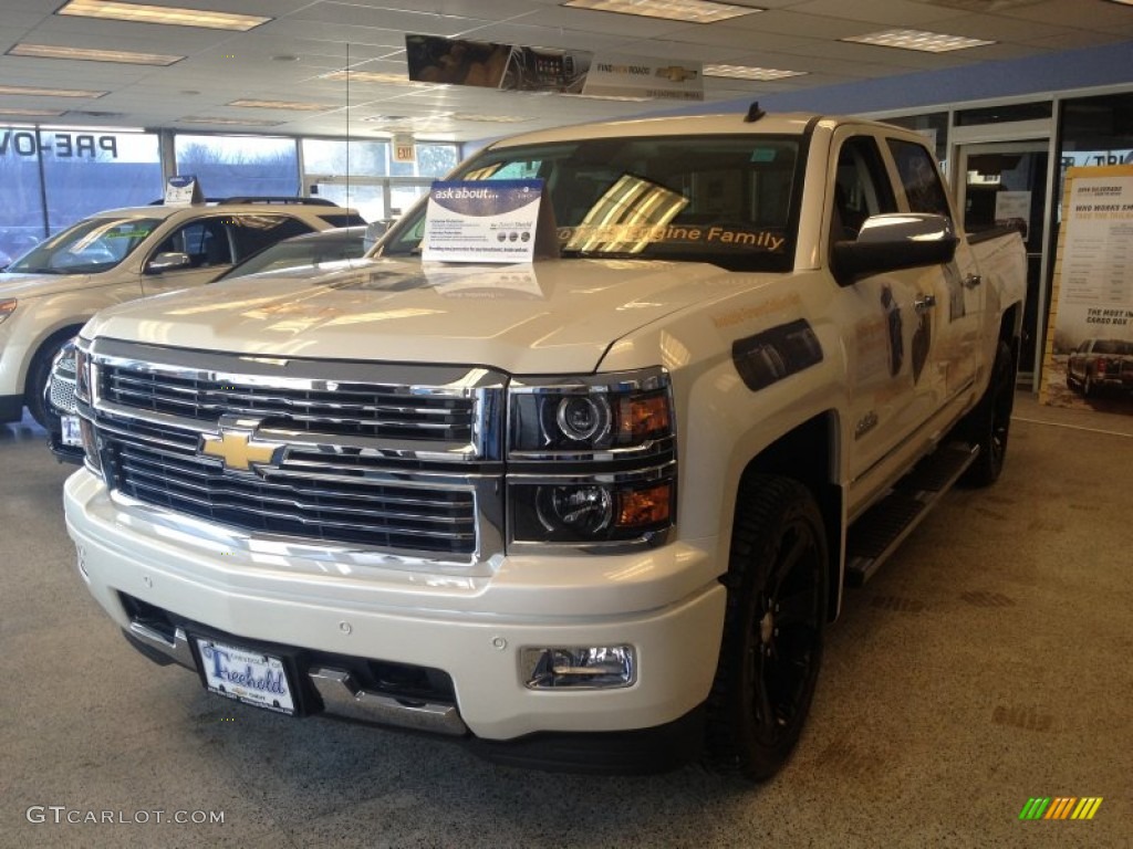 2014 Silverado 1500 High Country Crew Cab 4x4 - White Diamond Tricoat / High Country Saddle photo #1