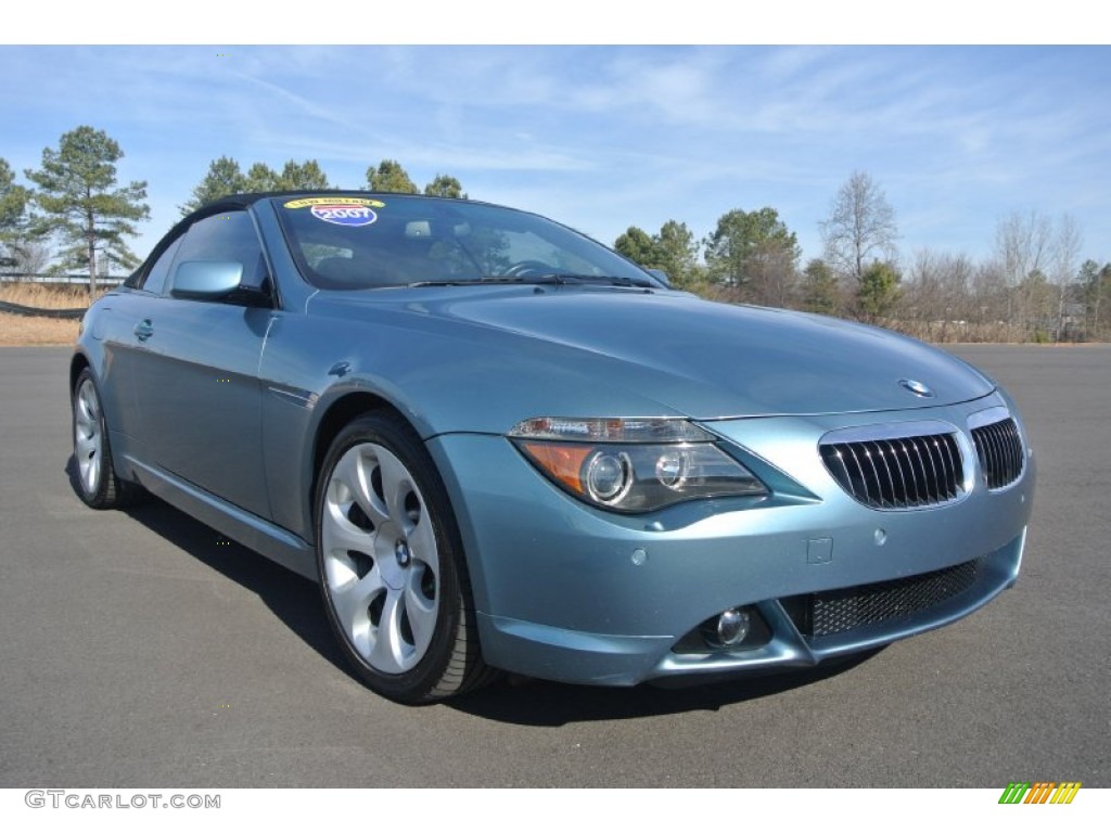 Atlantic Blue Metallic 2007 BMW 6 Series 650i Convertible Exterior Photo #90196697
