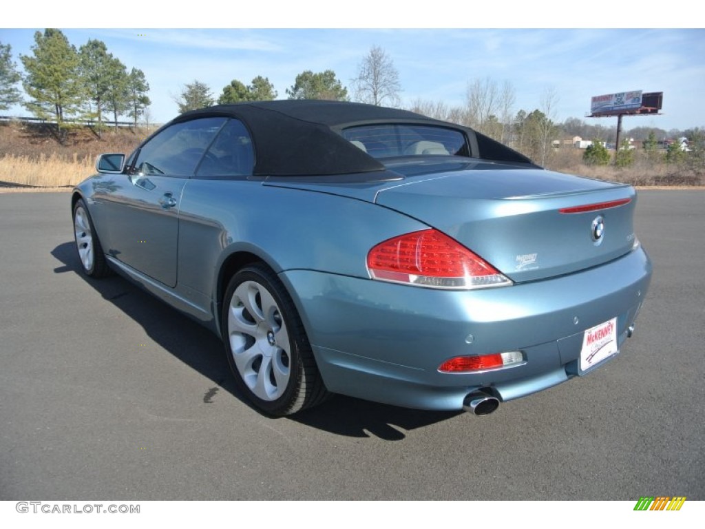 2007 6 Series 650i Convertible - Atlantic Blue Metallic / Cream Beige photo #4