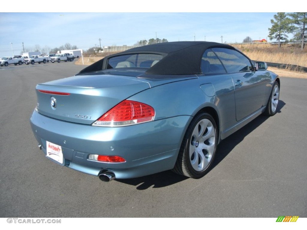 2007 6 Series 650i Convertible - Atlantic Blue Metallic / Cream Beige photo #5