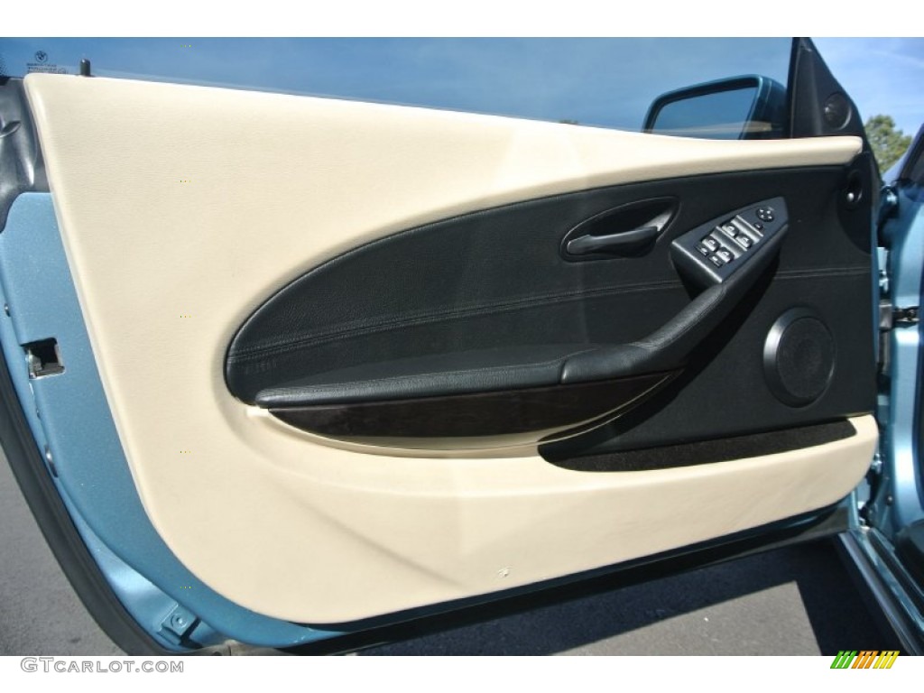 2007 BMW 6 Series 650i Convertible Cream Beige Door Panel Photo #90196835