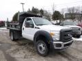 Oxford White 2014 Ford F450 Super Duty XL Regular Cab 4x4 Dump Truck Exterior