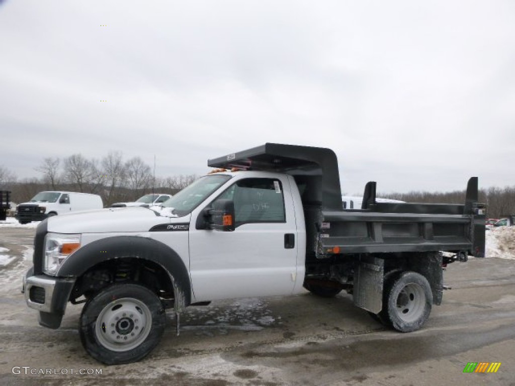 Oxford White 2014 Ford F450 Super Duty XL Regular Cab 4x4 Dump Truck Exterior Photo #90200591