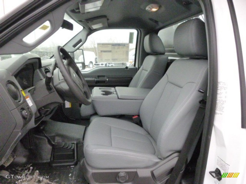 Steel Interior 2014 Ford F450 Super Duty XL Regular Cab 4x4 Dump Truck Photo #90200696