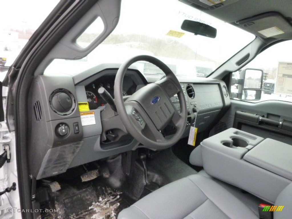 Steel Interior 2014 Ford F450 Super Duty XL Regular Cab 4x4 Dump Truck Photo #90200720